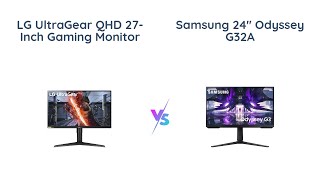 🎮 LG UltraGear QHD vs Samsung Odyssey FHD Gaming Monitor Comparison 🖥️ [upl. by Suoiluj]