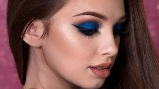 Navy Blue Smokey Eye Makeup Tutorial [upl. by Stephania]