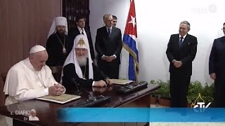 Le dichiarazioni di Papa Francesco e Kirill al termine dellincontro a Cuba [upl. by Aisitel24]