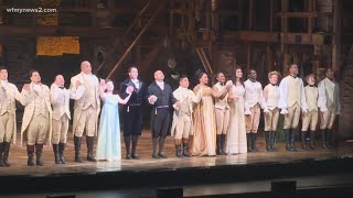 Hamilton actors in Greensboro See them in the curtain call [upl. by Dlopoel]