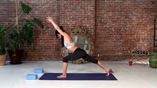 Crescent Lunge Yoga Flow Anjaneyasana [upl. by Adnorahc]