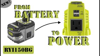 NEW Ryobi 18Volt ONE Powersource 150 Watt Battery Inverter  RYI150BG  BOX OPENING [upl. by Juana993]