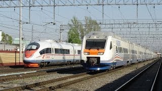 Самые быстрыеThe fastest trains of Russia РЖД [upl. by Ahsinrats]