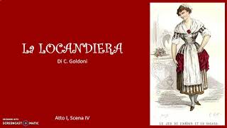 La Locandiera di Goldoni Atto I scena IV [upl. by Columba]