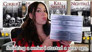 finishing a series i started a year ago  devils night reading vlog 📖 [upl. by Jourdain105]