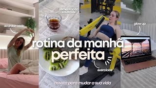 ROTINA DA MANHÃ PERFEITA PARA TER UM GLOW UP  7am hábitos saudáveis e produtividade 📔🍳☀️🍵 [upl. by Kordula614]