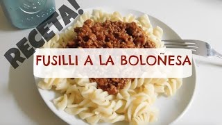 RECETA FUSILLI BOLOGNESE  FUSILLI A LA BOLOÑESA  RECETA FÁCIL SENCILLA Y DELICIOSA [upl. by Larine]