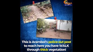 This is Arambols police out post to reach here you have WALK through thick vegetation [upl. by Eyllek]