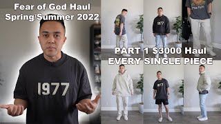 Fear of God Essentials SS22 HAUL  SIZING  TRY ON of EVERY PIECE [upl. by Philbrook]