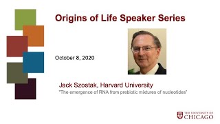 The emergence of RNA from prebiotic mixtures of nucleotides Jack Szostak Nobel laureate Harvard [upl. by Carol]