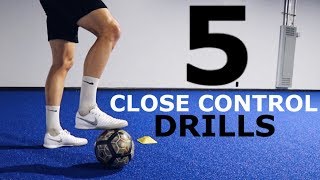 5 ESSENTIAL Dribbling Drills For Footballers  Improve Your Close Control Dribbling [upl. by Bondon]