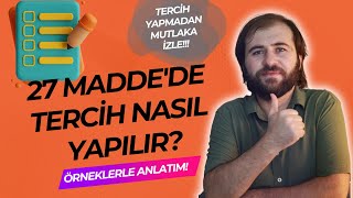 TERCİH NASIL YAPILIR ÖRNEKLERLE HERKES İÇİN TERCİH KILAVUZU yks tercihdanışmanlığı yks2023 [upl. by Pattison]