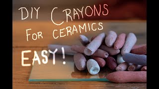 DIY crayons for ceramics Porcelain and oxides Easy [upl. by Elysee]