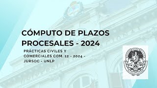 Cómputo de plazos procesales 2024 [upl. by Calesta]