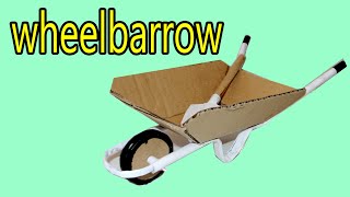 Making a cardboardhandicraft wheelbarrow [upl. by Sturges]