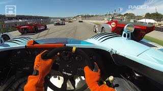 RACER Visor Cam with Marino Franchitti Gulf Mirage GR8 at Monterey [upl. by Buchanan]