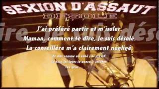 Sexion dAssaut   Desole   With Lyrics  Live Session Video [upl. by Mines]