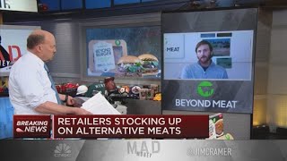 Beyond Meat CEO reacts to beef and pork shortages talks real opportunity this summer [upl. by Olrak]