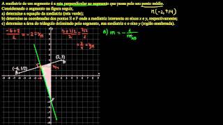 Mediatriz  geometria analítica parte 1 [upl. by Ydarb744]