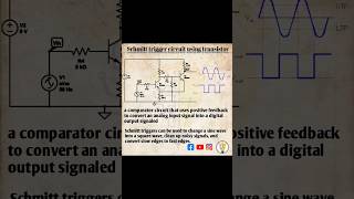 schmitt trigger circuit using transistor  circuit design  digital circuit  Analog circuit [upl. by Aseyt]