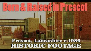 HISTORIC FOOTAGE  Prescot  Lancashire  c1986 [upl. by Silyhp]