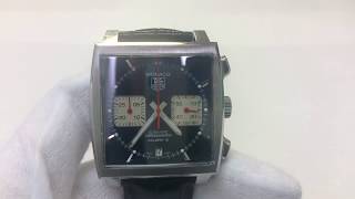 TAG HEUER Monaco Steve Mcqueen CAW2111FC6183 豪雅表摩纳哥 タグホイヤー モナコ キャリバー11スティーブマックイーン 태그호이어 모나코스티븐맥퀸 [upl. by Adilen]