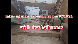 Strong rain with few hailstones rain hailstones weatherupdate [upl. by Kciredec812]