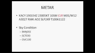 How to read a METAR [upl. by Ayamahs633]