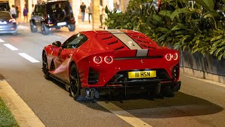 NEW Ferrari 812 Competizione  Start Up amp Driving in Monaco [upl. by Chet975]