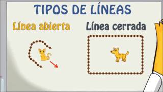 wwwmatecitoscom 1º Primaria Tipos de líneas Líneas rectas y curvas abiertas y cerradas [upl. by Leibrag]