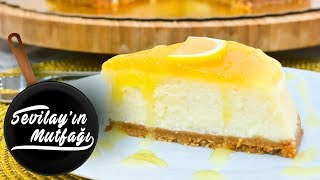 TAM ÖLÇÜLÜ ASLA ÇATLAMAYAN CHEESECAKE TARİFİ‼️👌🏻LİMONLU CHEESECAKE NASIL YAPILIR [upl. by Assenev]