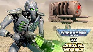 Necrons amp CIS Droids vs Chaos  Warhammer 40k vs Star Wars  Men of War Assault Squad 2 [upl. by Ecadnarb]