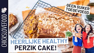 SUIKERVRIJE AMANDEL PERZIKCAKE  CHICKSLOVEFOOD [upl. by Akemit684]