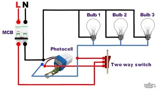 photocell sensor bypass circuit in two way switch [upl. by Siblee]