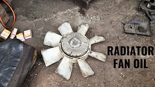 Radiator fan oil change  How to Refill Truck Radiator Fan oil [upl. by Aohk]