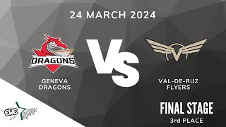 Finals A Geneva dragons VS ValdeRuz Flyers  Match for the 3rd place  Court A  EWC2024 [upl. by Zetnwahs]