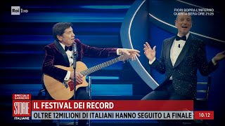 Record di ascolti  Festival di Sanremo  Storie Italiane  13022023 [upl. by Harpole]