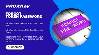 ProxKey Token  Forgot Password  Initialize Token [upl. by Pietrek]