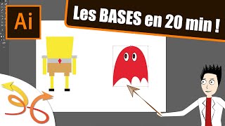 Tuto  Illustrator  les BASES en 20 min  débutant  français [upl. by Nigam]