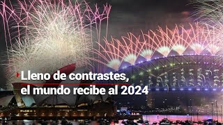 ¿Feliz Año Nuevo  El mundo recibe el 2024 en medio de realidades contrastantes [upl. by Yekram]