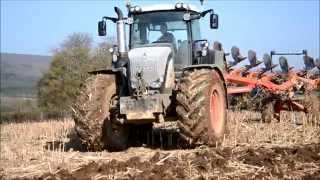 Big Fendt Ploughing with Plough GregoireBesson in France [upl. by Aneryc]