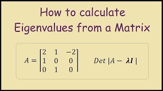 How to find the Eigenvalues of a 3x3 Matrix [upl. by Valley960]