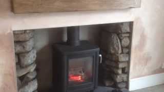 Contura 51L Wood Burning Stove Installation after knock out of wall [upl. by Azarria]