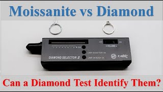 Moissanite vs Diamond Identification With Diamond Tester [upl. by Rollo]