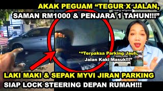 LAKI MAKl ampSEP4K MYVI JIRAN LOCK STEERING PARKING DEPAN RUMAH  AKAK PEGUAM quotTEGUR X JLN SAMAN RM1Kquot [upl. by Joey478]