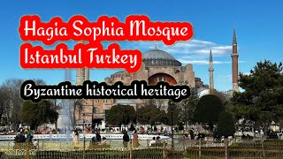 Hagia Sophia Mosque Istanbul Turkey  Byzantine historical heritage [upl. by Netsirk]