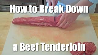 How To Butcher A Beef Tenderloin [upl. by Aitnyc586]