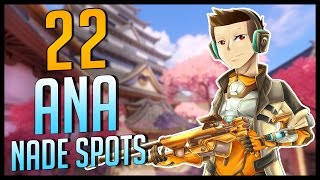 22 Ana Nade Spots on ALL Overwatch Maps 1 for Each Map [upl. by Ram951]