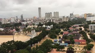 Typhoon Damrey in Penang floods in Malaysia landslides surge floods inundations George Town [upl. by Strait]