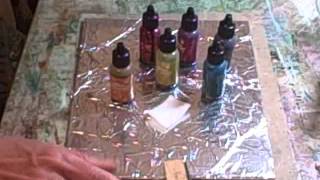 tin foil alcohol ink technique [upl. by Crispas]